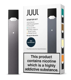 Juul starter kit with 4 pods